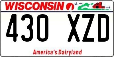 WI license plate 430XZD