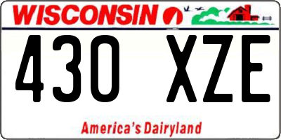 WI license plate 430XZE