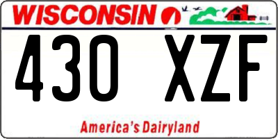 WI license plate 430XZF