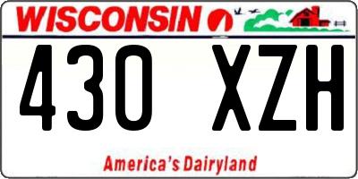 WI license plate 430XZH