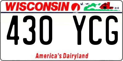 WI license plate 430YCG