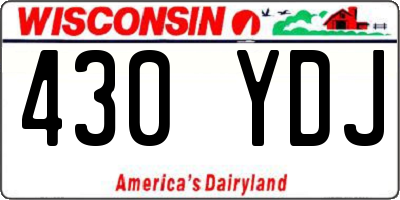 WI license plate 430YDJ
