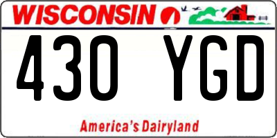 WI license plate 430YGD