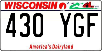 WI license plate 430YGF