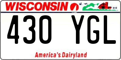 WI license plate 430YGL