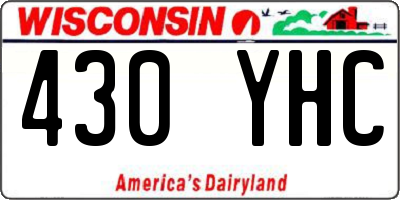 WI license plate 430YHC