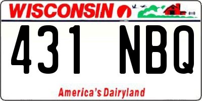 WI license plate 431NBQ