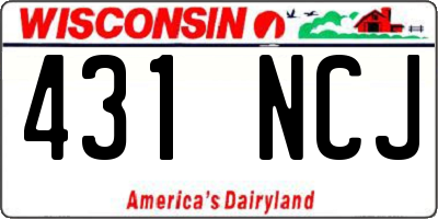WI license plate 431NCJ