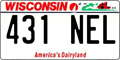 WI license plate 431NEL