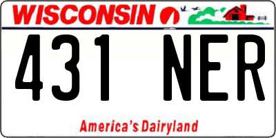 WI license plate 431NER