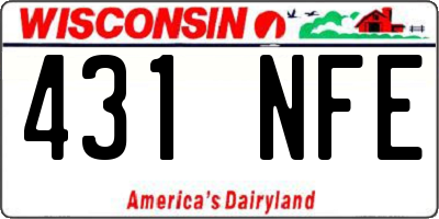 WI license plate 431NFE