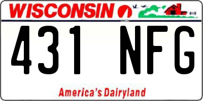 WI license plate 431NFG