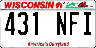 WI license plate 431NFI