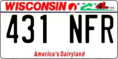WI license plate 431NFR