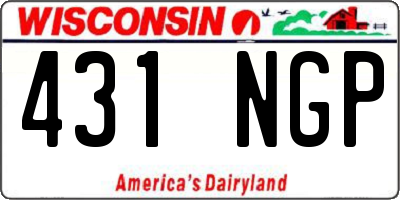 WI license plate 431NGP