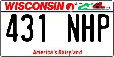 WI license plate 431NHP