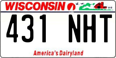 WI license plate 431NHT