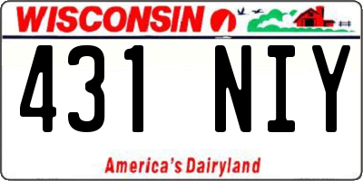 WI license plate 431NIY