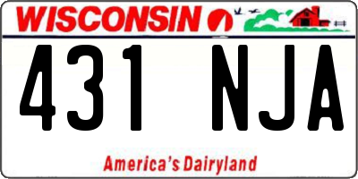 WI license plate 431NJA