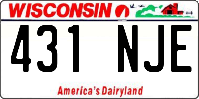 WI license plate 431NJE