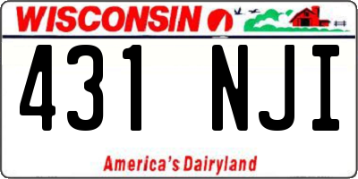 WI license plate 431NJI