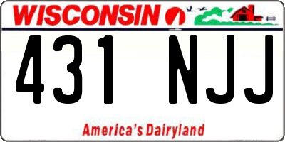 WI license plate 431NJJ