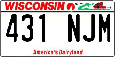 WI license plate 431NJM