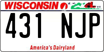 WI license plate 431NJP