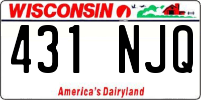 WI license plate 431NJQ
