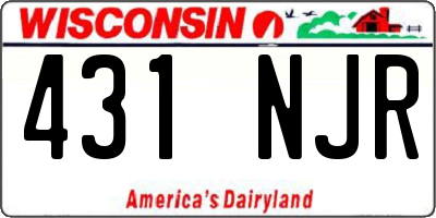 WI license plate 431NJR