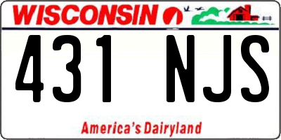 WI license plate 431NJS