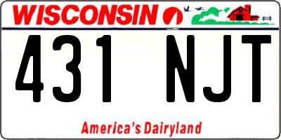 WI license plate 431NJT