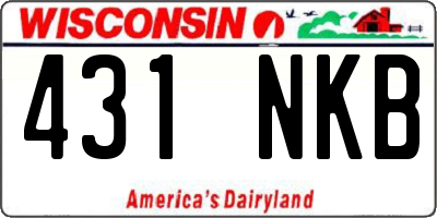WI license plate 431NKB