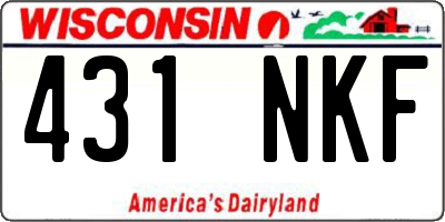 WI license plate 431NKF
