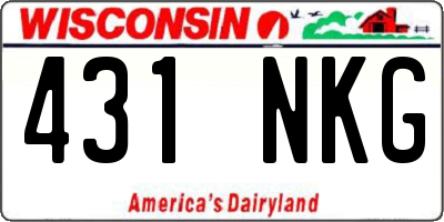 WI license plate 431NKG