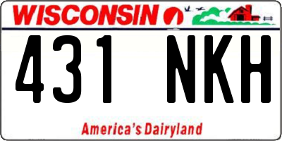 WI license plate 431NKH