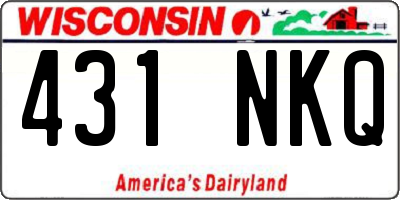 WI license plate 431NKQ