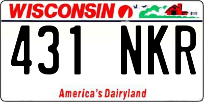 WI license plate 431NKR