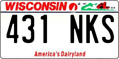 WI license plate 431NKS