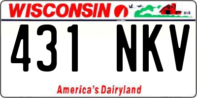 WI license plate 431NKV