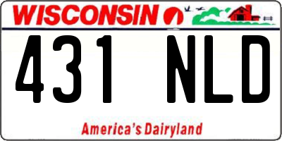WI license plate 431NLD