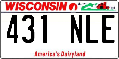 WI license plate 431NLE