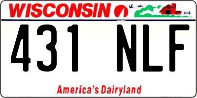 WI license plate 431NLF