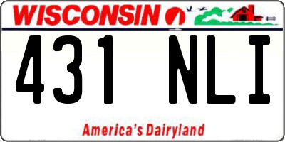 WI license plate 431NLI