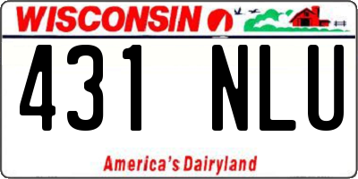 WI license plate 431NLU