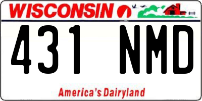 WI license plate 431NMD