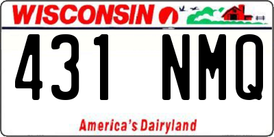 WI license plate 431NMQ
