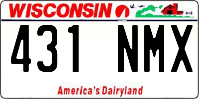 WI license plate 431NMX