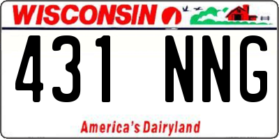 WI license plate 431NNG