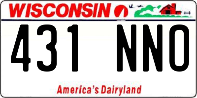 WI license plate 431NNO